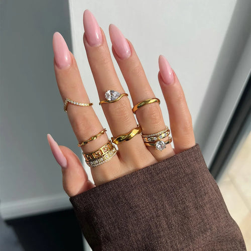 Wave Pear Ring