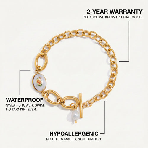 Floral Charm Bracelet