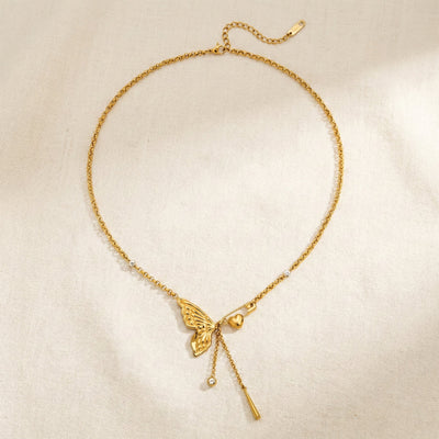Butterfly Drop Necklace