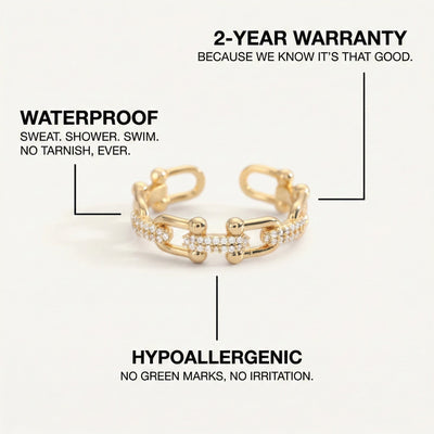 Crystal Chain Ring