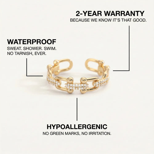 Crystal Chain Ring