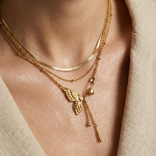Butterfly Drop Necklace