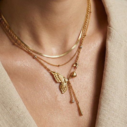 Butterfly Drop Necklace