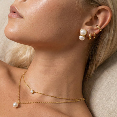 Pearl & Crystal Layer Necklace