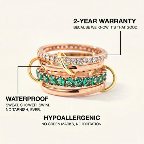 Ocean Stack Ring Set