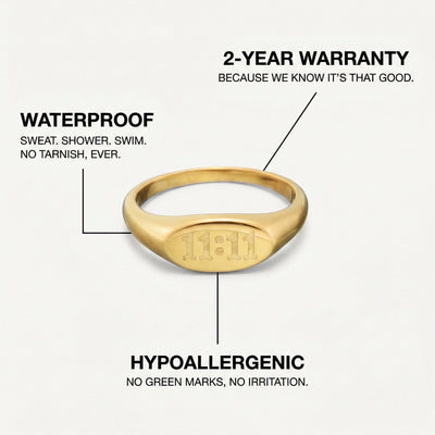 11:11 Signet Ring